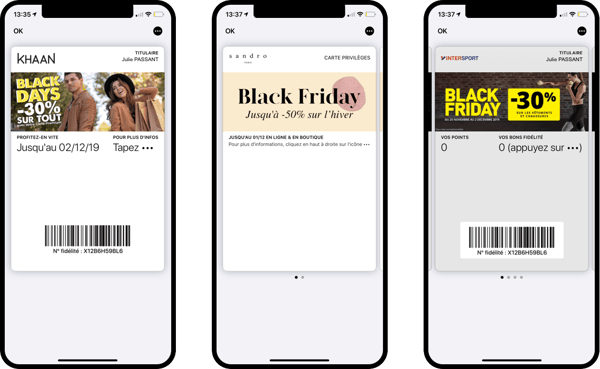Cartes Khaan, Sandro et Intersport mises à jour pour le Black Friday