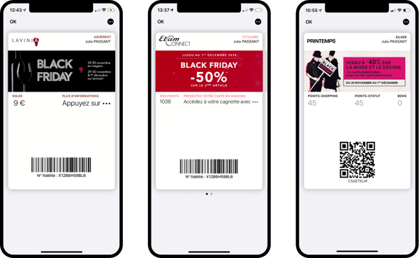 Cartes Lavinia, Etam et Printemps mises à jour pour le Black Friday