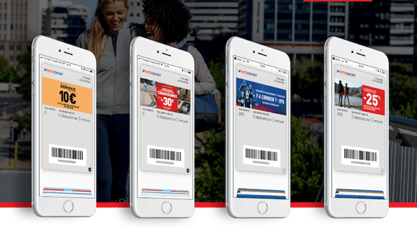 Cartes et offres Intersport dématérialisées mises à jour dans les wallet mobile - Marketing sur wallet mobile