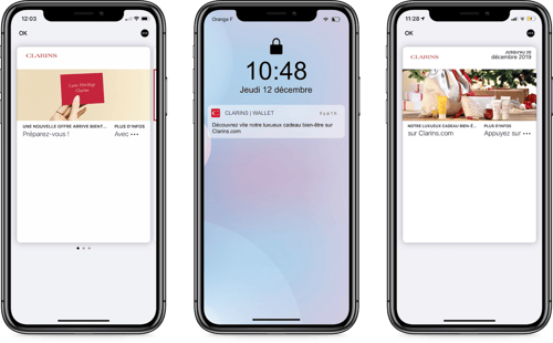 Clarins sur wallet mobile Apple - Captain Wallet