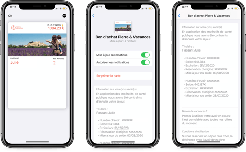 En un clic les clients de Pierre & Vacances accèdent à leurs bon dachat