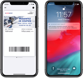 Intersport sur wallet mobile Apple - Captain Wallet