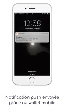 Notification push marketing grâce au wallet mobile
