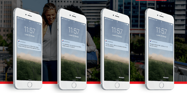 Notifications push envoyées par Intersport - Marketing sur wallet mobile
