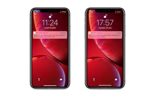Notifications push transactionnelles sur wallet mobile