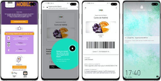 Parcours de dématérialisation via un mail dédié Supermarchés Match Android