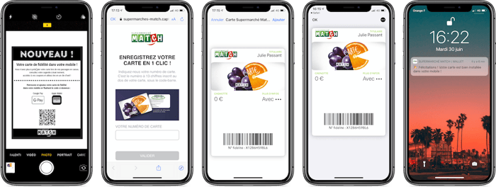 Parcours de dématérialisation via un ticket de caisse Apple