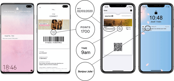 Personnalisation du pass wallet et de la notification push
