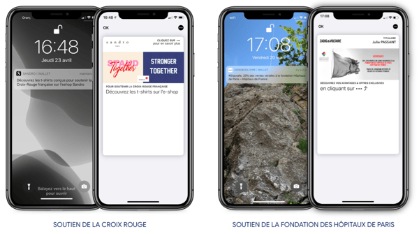 Zadig Voltaire et Sandro communiquent via le wallet pendant le confinement