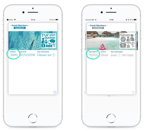 Carte Great Members dématérialisée dans Apple Wallet